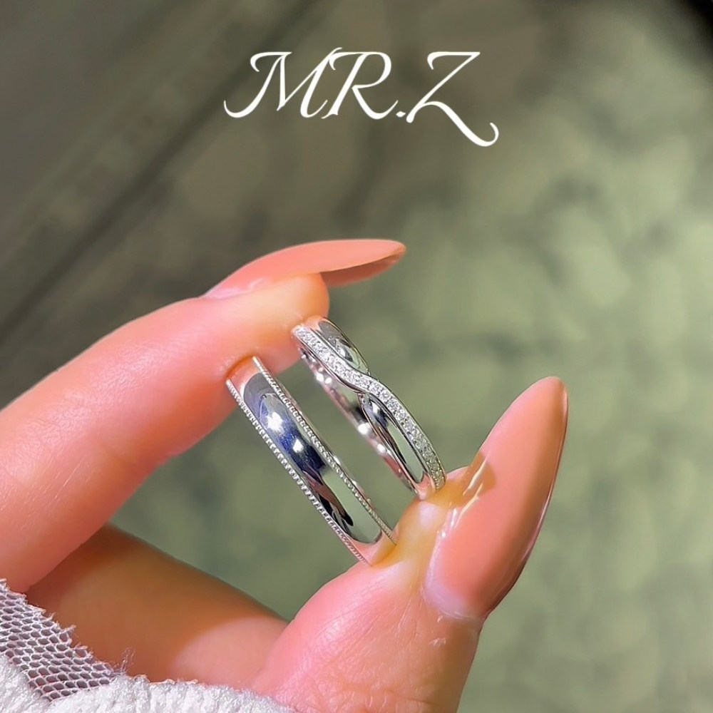 【新品 一生挚爱】925银实验室培育钻石戒指求婚结婚订婚对戒设计