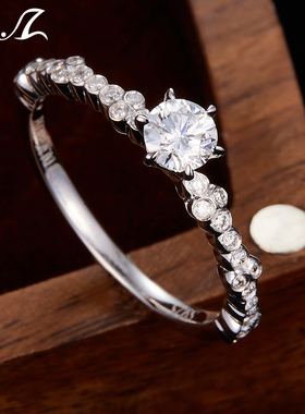 0.3克拉培育钻石戒指设计女