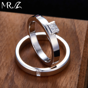 Z先生首饰设计不规则培育钻石戒子时尚百搭情侣对戒求婚结婚表白