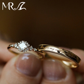 Z先生原创925银实验室培育钻石情侣戒指男女求婚订婚对戒婚戒