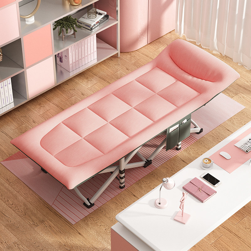 麦田十脚折叠床一体厚垫办公室午休床担任可携式医院躺椅户外行军