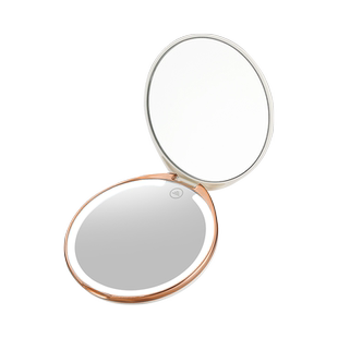 led随身镜便携化妆镜女生折叠手持美妆带灯高清补光放大小镜子