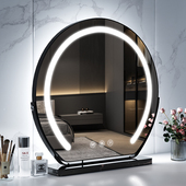 轻奢高端化妆镜led带灯台式 智能补光美妆镜家用桌面化妆台大镜子