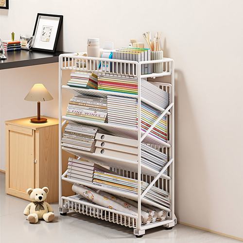 可移动桌边收纳架小书架