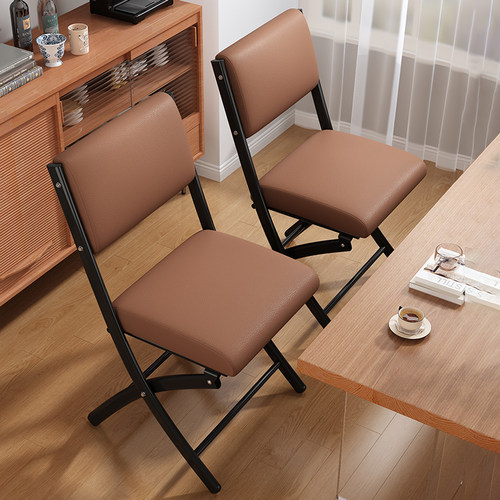 折叠餐椅家用餐桌椅子凳子靠背2025新款卧室便捷式简易休闲办公椅