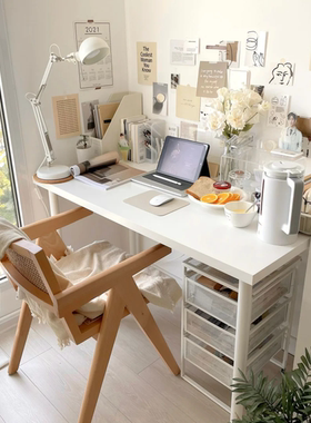 电脑桌卧室家用桌子工作台简易白书桌学生写字台式办公桌简约现代