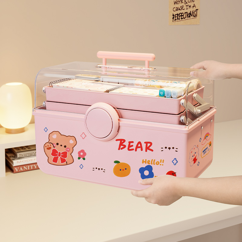 儿童发饰收纳盒发卡发圈发箍发绳发卡橡皮筋双层女生大容量首饰品