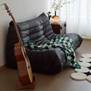 毛毛虫懒人沙发小户型出租房沙发客厅卧室双三人位卧室黑色小沙发