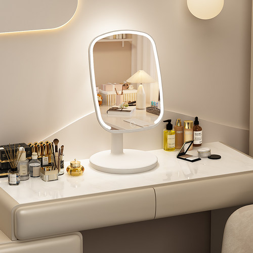 2025新款led镜子化妆镜带灯桌面台式家用学生宿舍办公室美妆补光