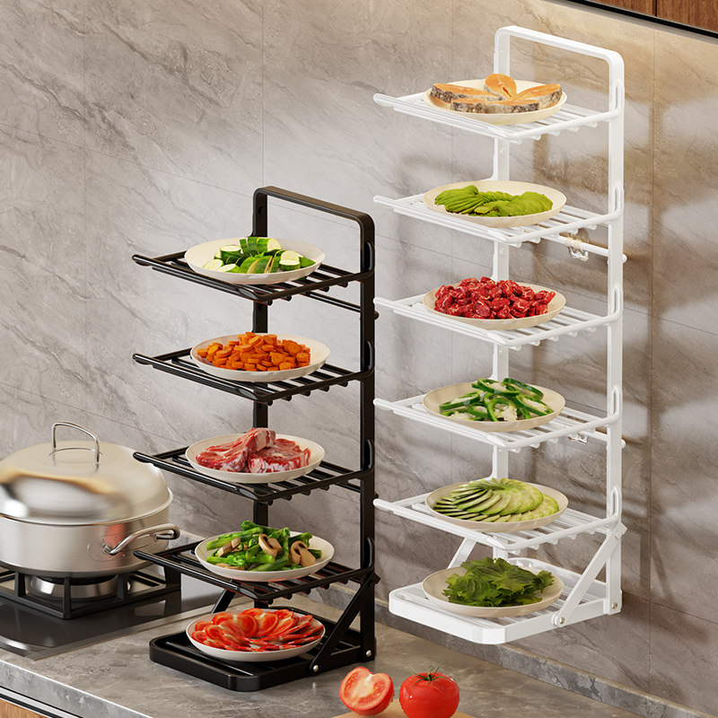 可折叠备菜置物架厨房火锅配菜壁挂多层配菜盘家用备餐菜盘收纳架,厨房/烹饪用具,碗架,淘宝优惠券,粉丝福利购,淘宝优惠卷