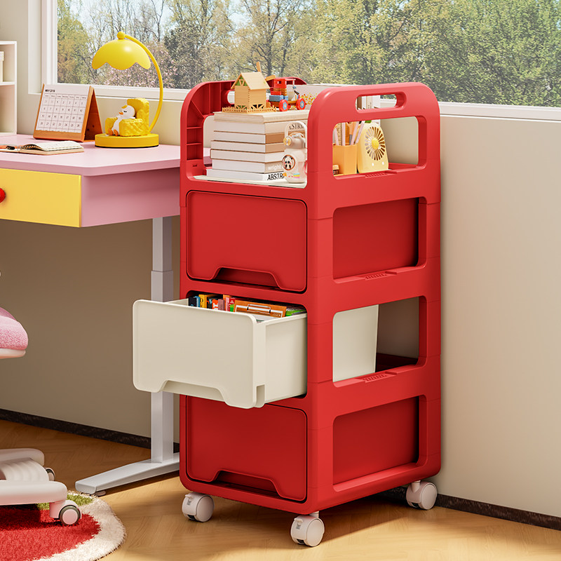 书包置物架家用多层桌下书架滑轮柜放书本零食收纳架可移动小推车,住宅家具,书架,淘宝优惠券,粉丝福利购,淘宝优惠卷