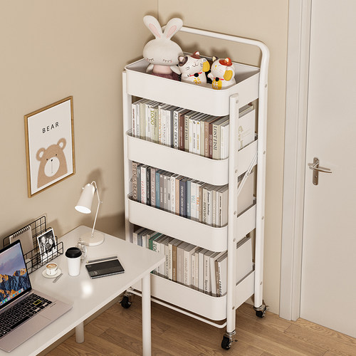 大学生宿舍可折叠移动书架置物架