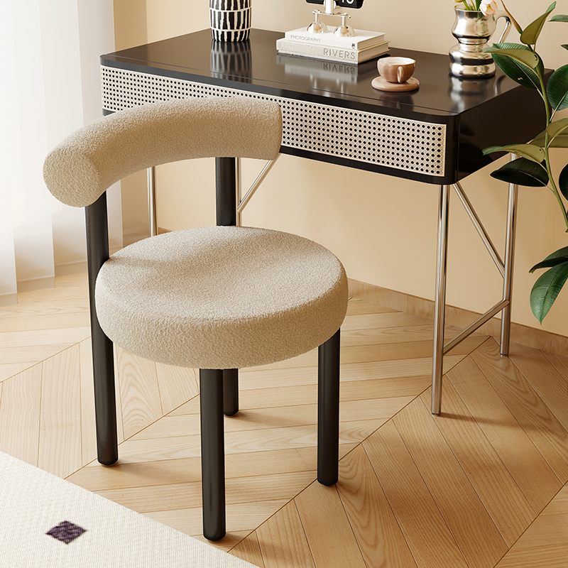 网红小胖椅女生卧室化妆椅子