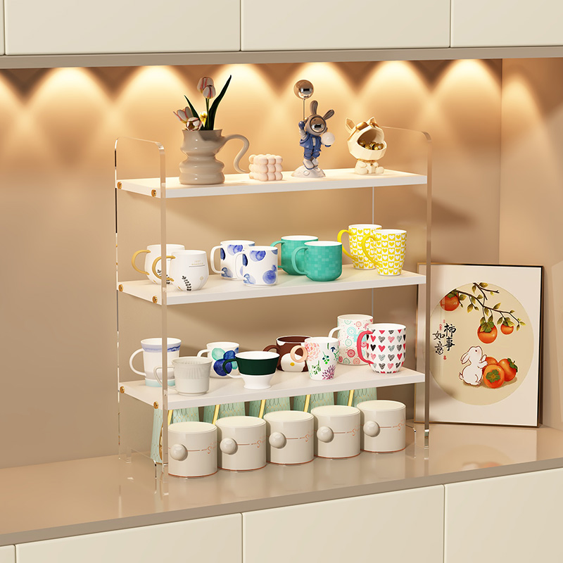 杯架杯子收纳置物架家用多层桌面茶杯架子茶具收纳架餐边柜水杯架