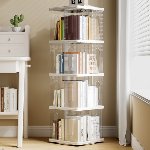 旋转书架落地置物架儿童书柜学生家用储物柜客厅展示架书本收纳架