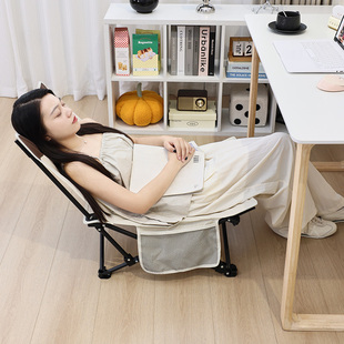 办公室午睡躺椅折叠午休可坐可躺靠背椅子家用户外沙滩小型懒人椅