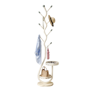 家用卧室衣帽架落地挂衣架立式挂衣杆挂包置物储物架入户转角门后