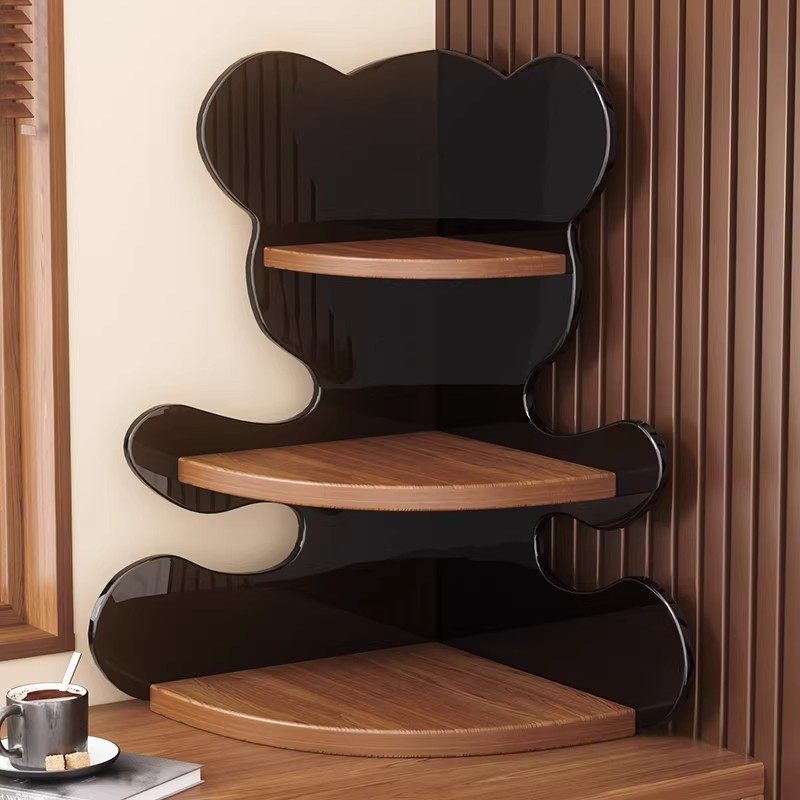 桌面书架家用儿童收纳层架办公桌简易多层置物架书桌上转角收纳神