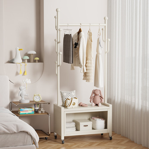 卧室挂衣架落地简易金属置物架