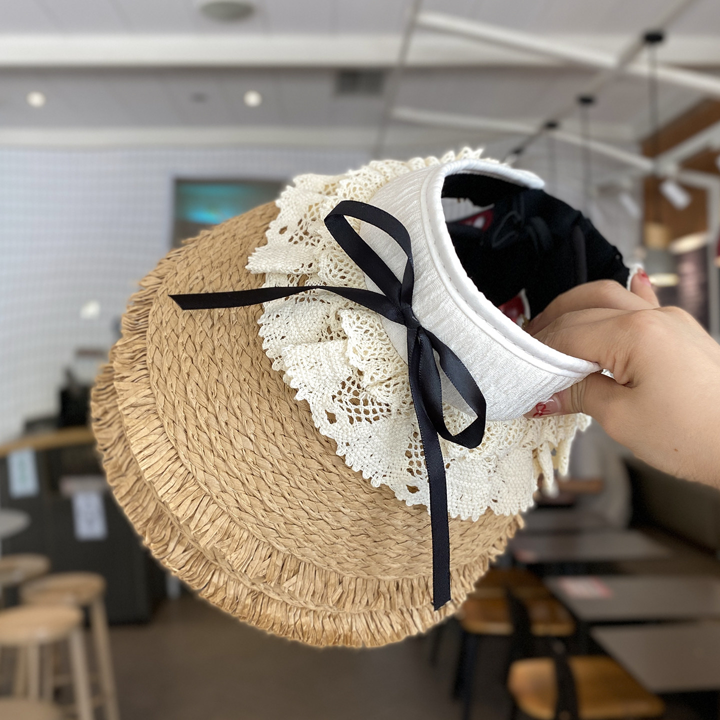 儿童帽子夏季大檐女童遮阳空顶帽夏天户外女宝宝防晒太阳草帽夏女