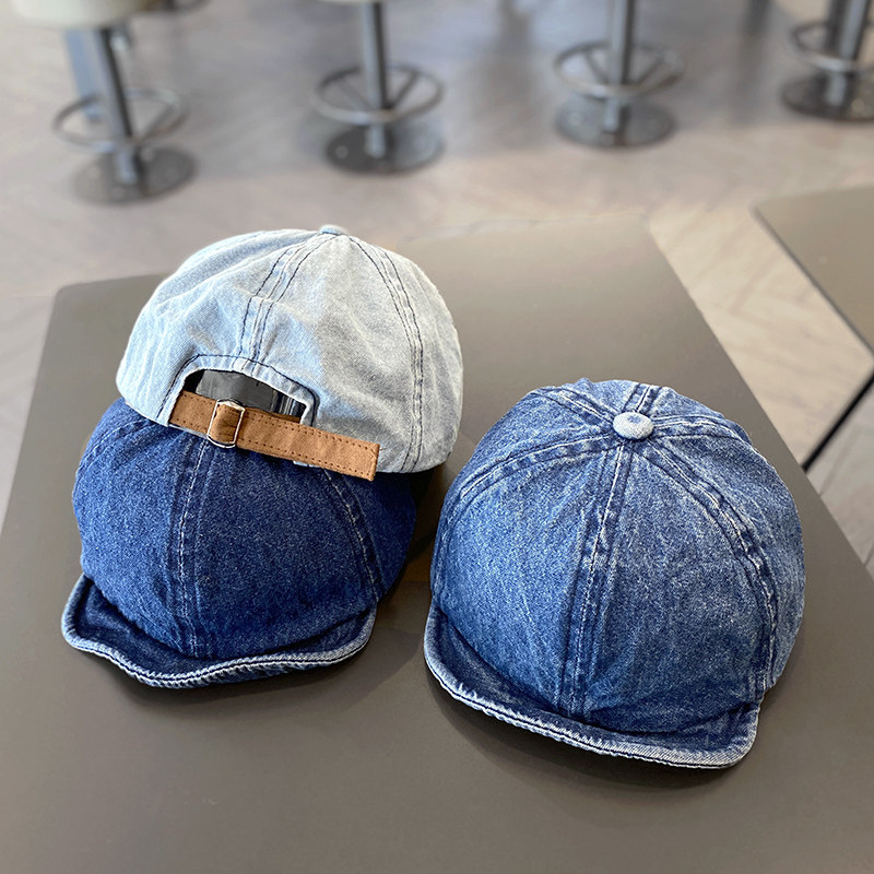 宝宝帽子春秋季牛仔软檐儿童棒球帽婴幼儿男童女童遮阳防晒鸭舌帽