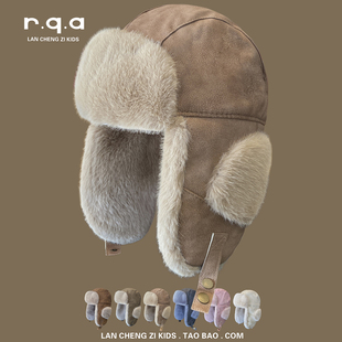 儿童帽子冬季户外防风骑行男童加厚保暖雷锋帽冬天男孩护耳冬防寒