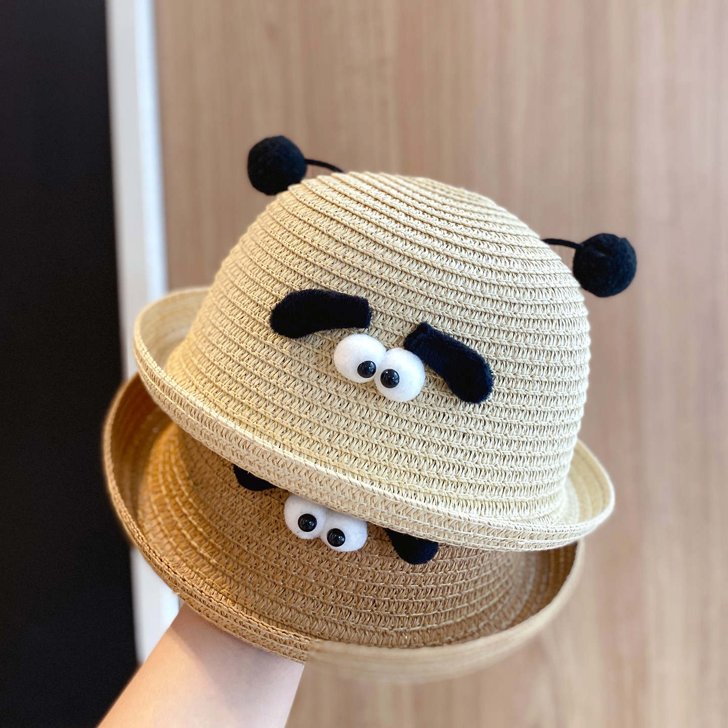 夏季可爱遮阳宝宝草帽图片