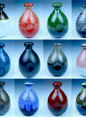 宜兴陶瓷酒瓶 1斤土陶酒坛陶瓷盖封口黑色手抓空酒瓶白酒黄酒包装