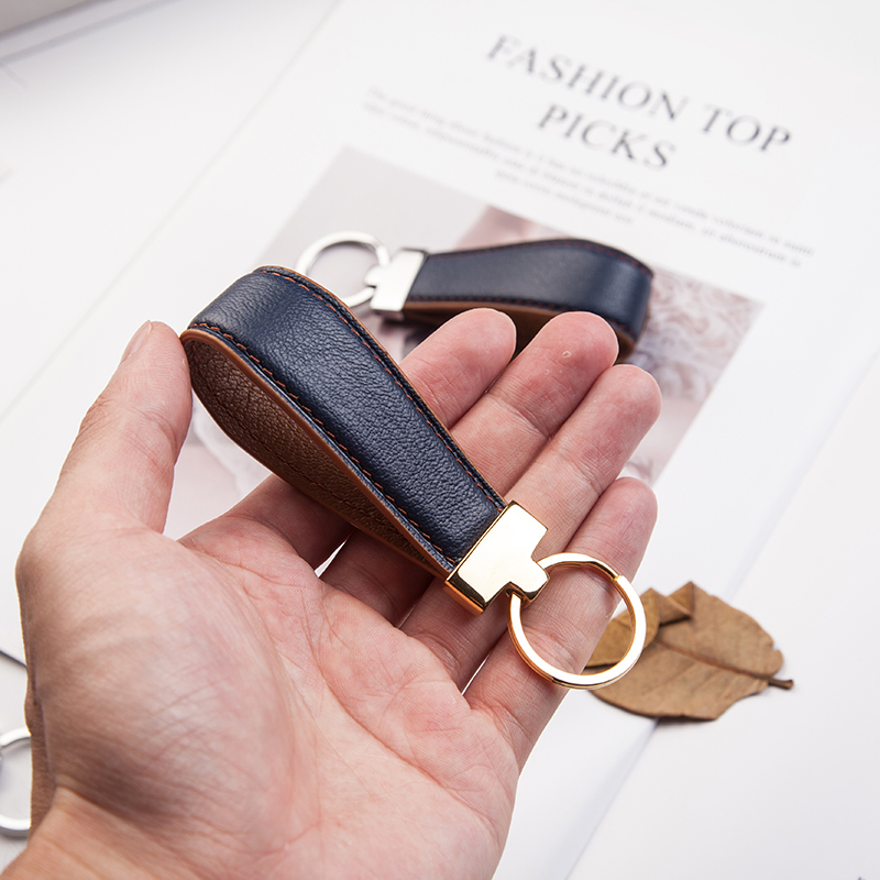 韩国ins汽车钥匙扣手工真皮