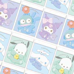日系小便签卡通羽绒服冬日高颜值可爱手账便携无粘性便条小本 4款