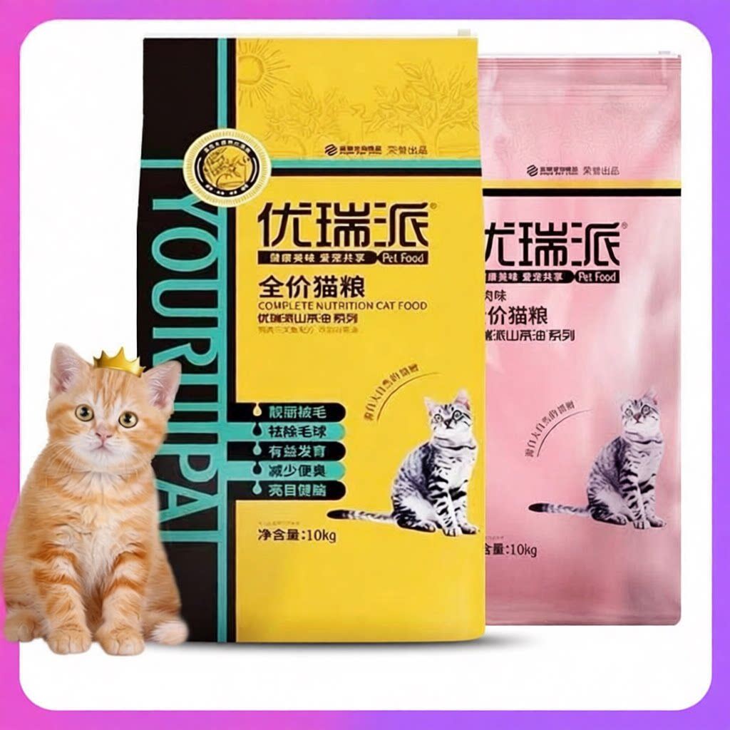 优瑞派猫粮成猫幼猫老年猫3/5/10/20斤1.5kg鱼味牛肉味