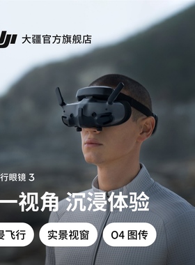 大疆 DJI 飞行眼镜 3 Avata 2/Mini4Pro/Air3 大疆无人机配件 第一视角沉浸式体验飞行 O4图传实景视窗