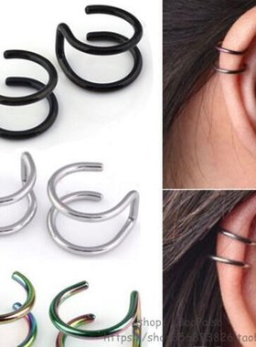 2 pcs/set men women ear clip cuff wrap earrings fashion 4 co