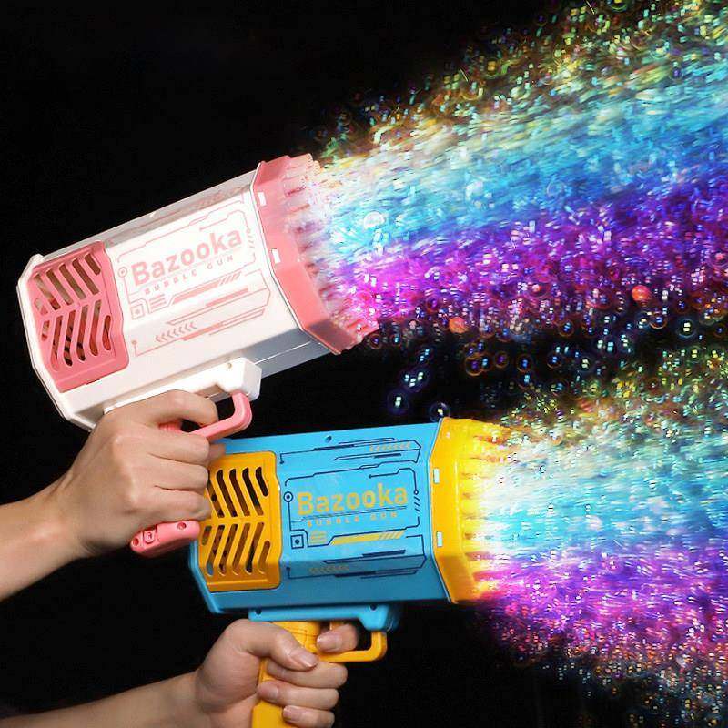 Bubble Gun Rocket 69 Holes Bubbles Machine Gun Launcher Shap