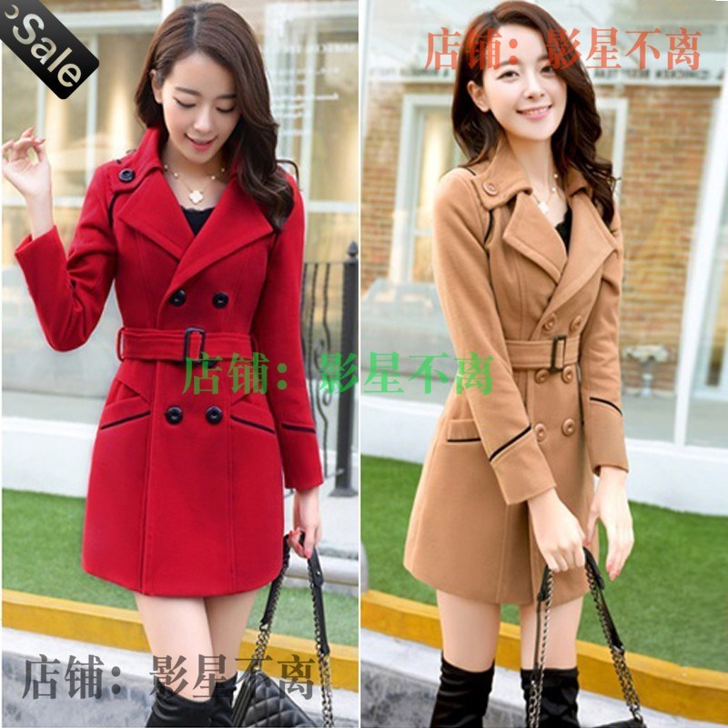 winter coats ladies tops woolen long jacket coat for women