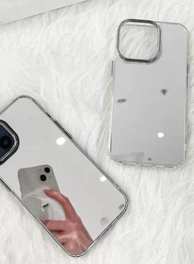 适用于超清镜面苹果17 16 13 air手机壳iphone 11亚克力15 Pro Max防摔12硬壳14 XR XS X电镀MIRROR CASES