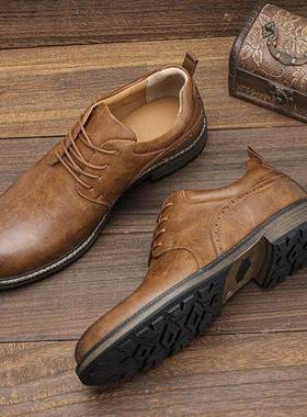 Casual Shoes Men Comfortable PU Leather Shoes 舒适休闲 那皮