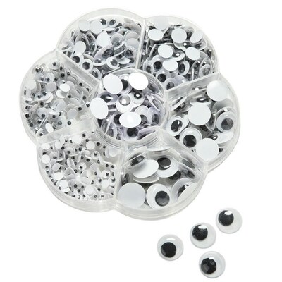 self adhasive plastic movable black googly eyes 4mm/5mm/6mm/