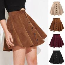 High Waist Bust Short Skirt Mini Length A Line Skater Skirts