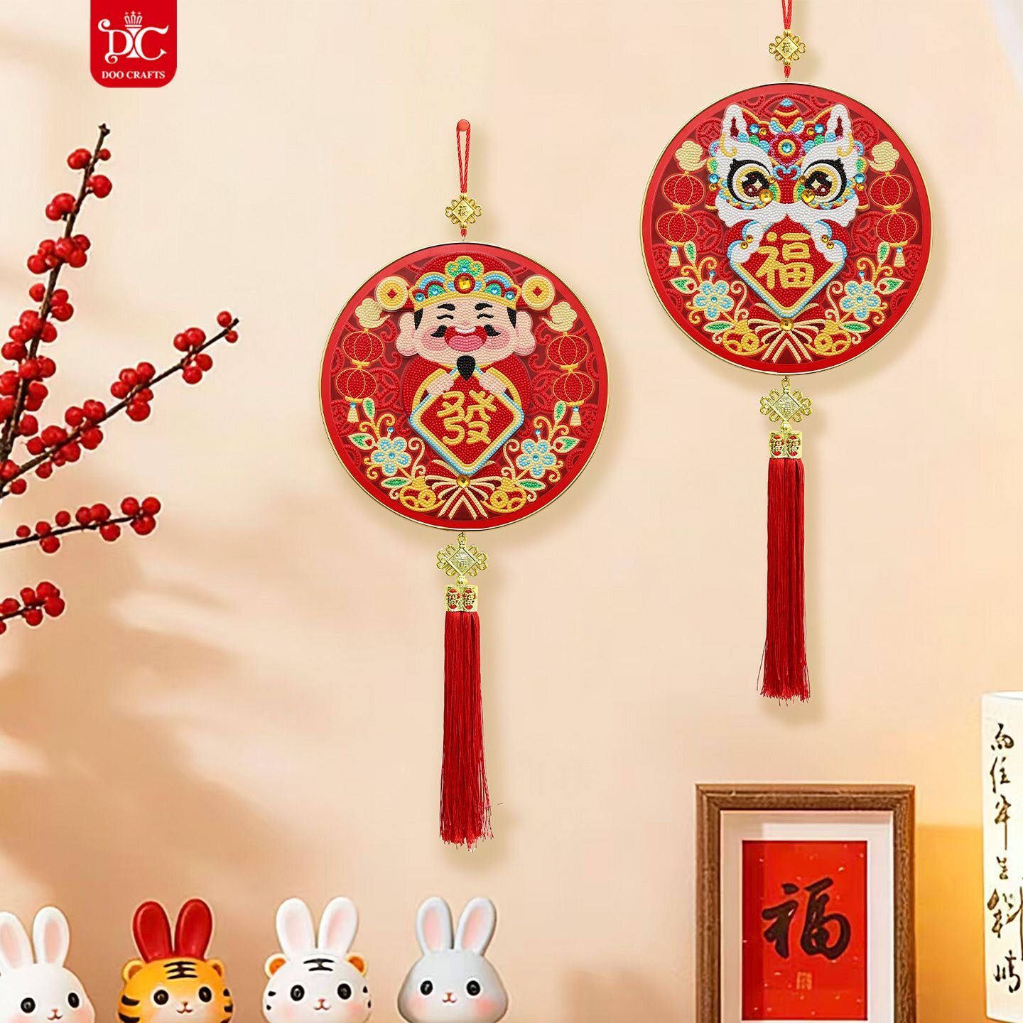 蒂彩DC马年春节福字钻石绣挂件图片