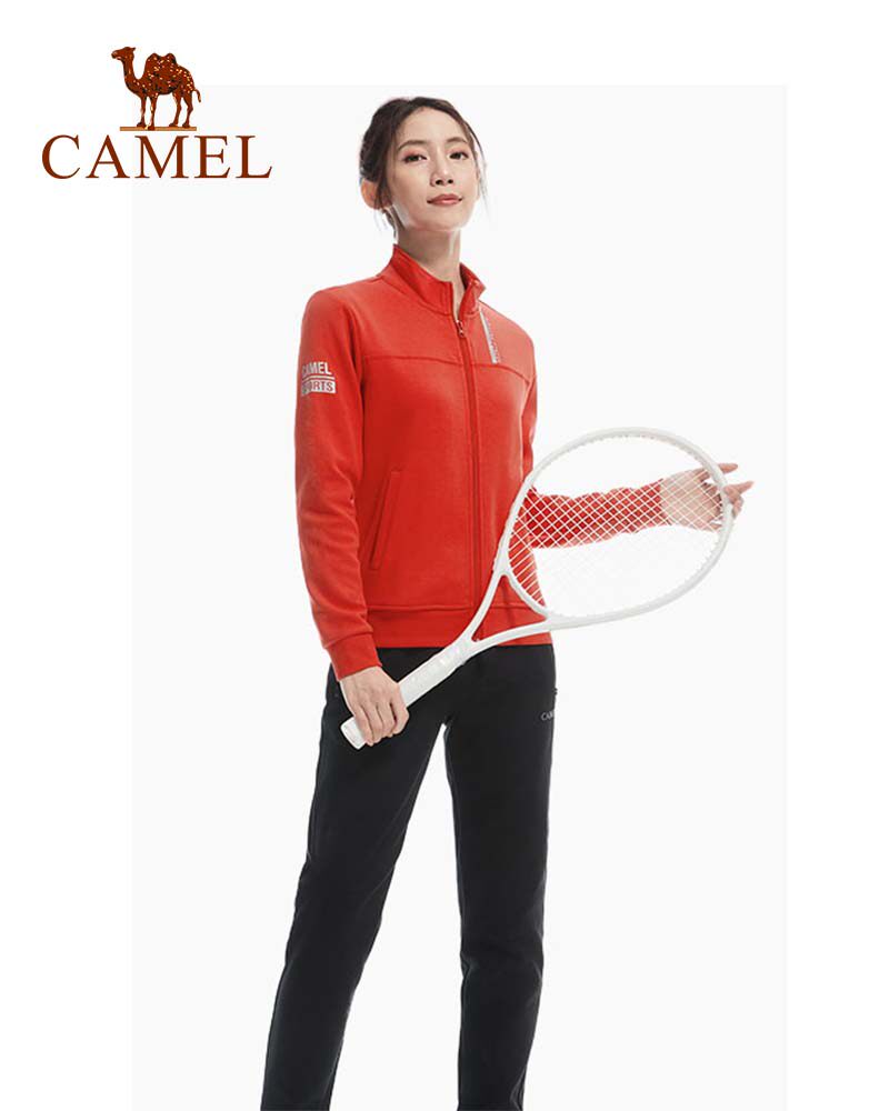 남성과 여성을위한 중국 레드 카멜 스포츠 피트니스 슈트 2022 봄 얇은 브랜드 러닝 캐주얼 투피스 세트