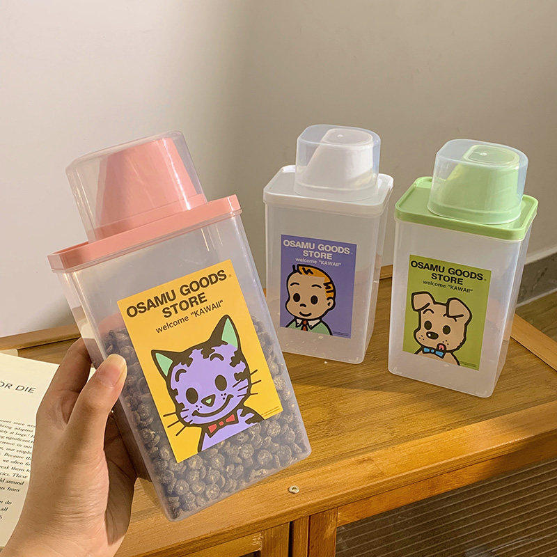 猫粮储存桶存放狗食密封防潮罐宠物猫咪粮食储存收纳盒储粮桶盒子