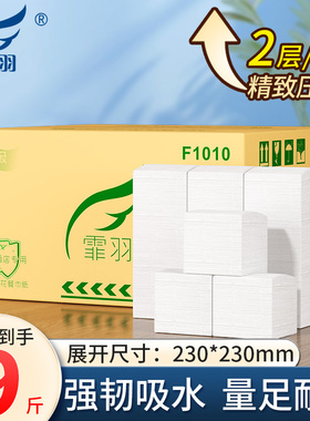 霏羽230型印花正方形餐巾纸商用酒店餐厅双层纸巾批发9斤F1010
