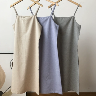 时尚 打底单件格子百搭吊带裙气质夏季 连衣裙新款 休闲洋气E￥171