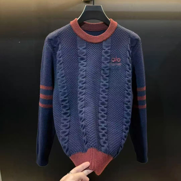 圆领扭花青春活力风套头青年针织衫/毛衣