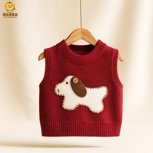 女童马甲宝宝毛衣针织背心秋冬