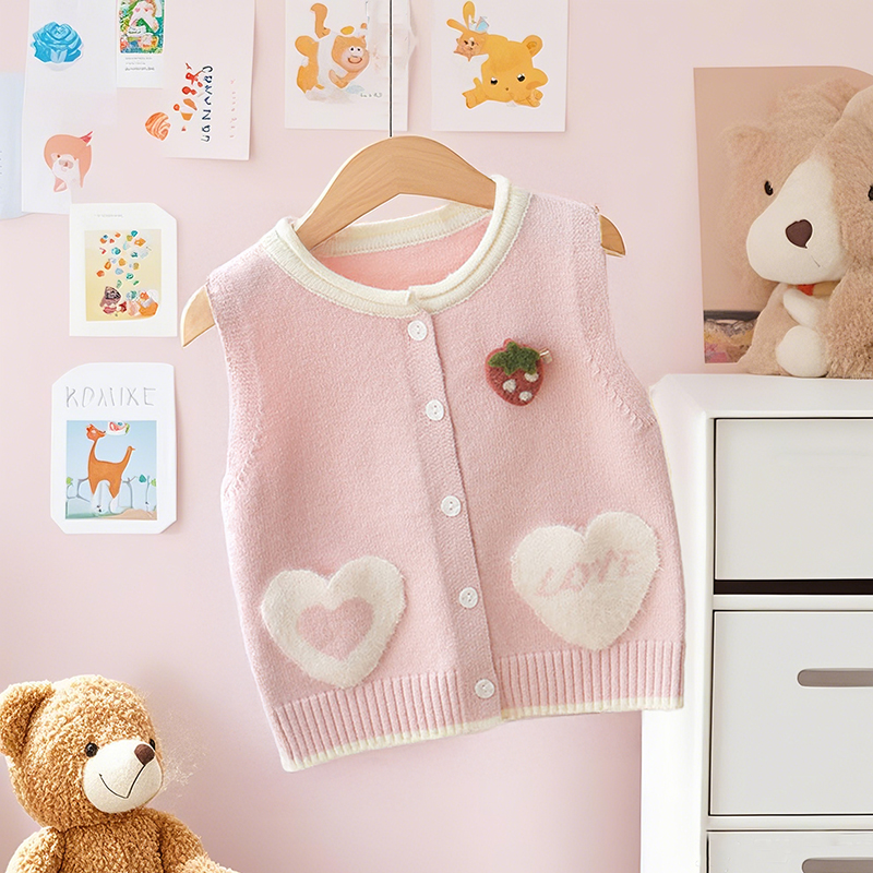 保暖女童宝宝毛衣马甲