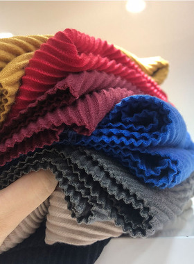 LANGE三宅褶皱专柜货手感好加厚冬季围巾情侣 不起球 保暖女