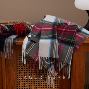 英国经典 皇家格纹100%山羊绒加厚围巾英伦加大披肩两用百搭女冬季