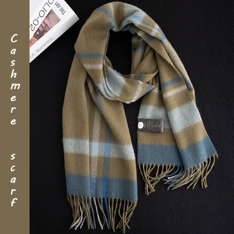 森林绿-高奢水波纹Cashmere纯山羊绒围巾女绿色格子围脖冬季高档,服饰配件/皮带/帽子/围巾,围巾/丝巾/披肩,淘宝优惠券,粉丝福利购,淘宝优惠卷